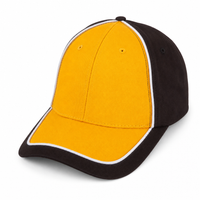 Arena Two Tone Structured Snapback Cap thumbnail 6 black.white.gold angle