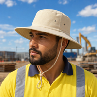 Premium Canvas Wide Brim Hat with Adjustable Chin Strap thumbnail 16 natural moodboard