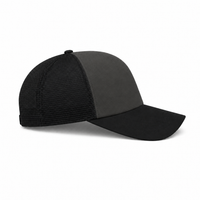Rapper Flex High Crown Trucker Cap with Mesh Panels thumbnail 197 black hat charcoal front right