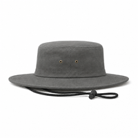 Brushed Heavy Cotton Wide Brim Hat with Adjustable Chin Strap thumbnail 19