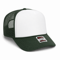 Ottocap 39165 High Crown Foam trucker with rope thumbnail 130 dark green white dark green angle