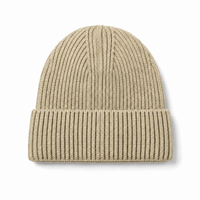 Premium Merino Wool Beanie with Cuff – Soft & Warm Knit Hat thumbnail 22 khakhi back