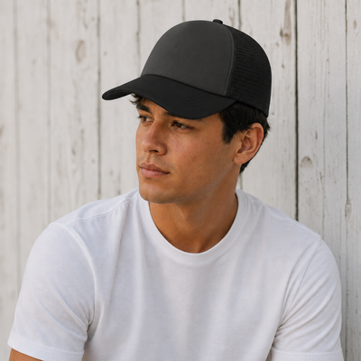 Rapper Flex High Crown Trucker Cap with Mesh Panels