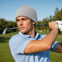 Premium Merino Wool Beanie with Cuff – Soft & Warm Knit Hat thumbnail 155 silver moodboard