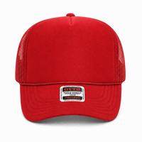 Ottocap 39165 High Crown Foam trucker with rope thumbnail 11 red front