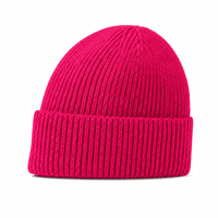 Premium Lambswool Flex Beanie with Cuff – Ultra Soft & Warm thumbnail 23 hot pink left