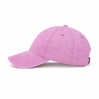Flex Enzyme Washed Adjustable Baseball Cap thumbnail 45 pink left