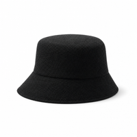Terry Towelling Flex Bucket Hat thumbnail 93 black left