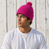 FLEX Acrylic POM POM BEANIE thumbnail 56 hot pink moodboard