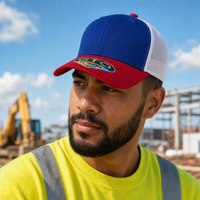 GTO 112 Trucker Hat with Ventilated Comfort and Adjustable Fit thumbnail 87 red royal white moodboard