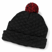Pom Pom Beanie thumbnail 13 black/black/red angle