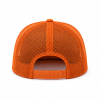 Urban Flex Structured Trucker Cap with Breathable Mesh & Pre-Curved Visor thumbnail 21 orange back