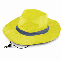 Hi Vis Reflector Safety Hat thumbnail 13 flouro yellow angle