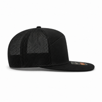 R168 Trucker Hat with Breathable Mesh and Adjustable Fit thumbnail 52 black right