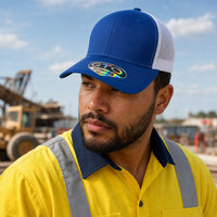 GTO 112 Trucker Hat with Ventilated Comfort and Adjustable Fit thumbnail 25 royal white moodboard