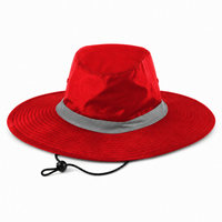 Hi Vis Reflector Safety Hat thumbnail 65 red front