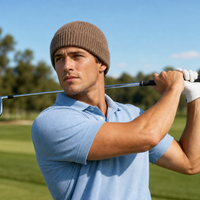 Premium Merino Wool Beanie with Cuff – Soft & Warm Knit Hat thumbnail 97 coffee moodboard