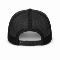 R168 Trucker Hat with Breathable Mesh and Adjustable Fit thumbnail 46 heather black back