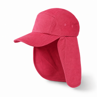 7504 Flex Cotton Legionnaire Caps with Adjustable Velcro Strap thumbnail 102 pink angle