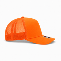 Ottocap 32285 A-Frame 5-Panel Mesh Back Trucker Hat thumbnail 84 neon orange right