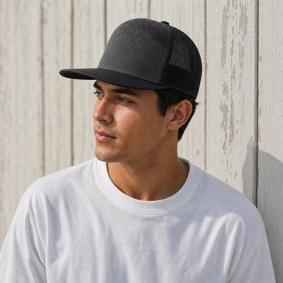 R168 Trucker Hat with Breathable Mesh and Adjustable Fit
