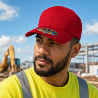 GTO 112 Trucker Hat with Ventilated Comfort and Adjustable Fit thumbnail 112 cardinal red moodboard