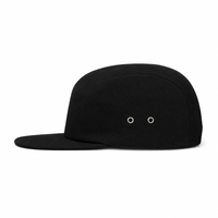 Flex R165 Premium Cotton 5-Panel Adjustable Cap thumbnail 3 black left