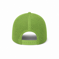 Rapper Flex High Crown Trucker Cap with Mesh Panels thumbnail 117 black hat lime front back