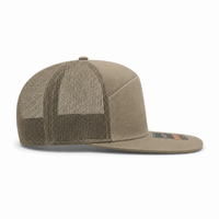 R168 Trucker Hat with Breathable Mesh and Adjustable Fit thumbnail 71 khaki right