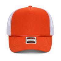 Ottocap 39165 High Crown Foam trucker with rope thumbnail 91 orange orange white front