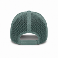 GTO Enzyme Washed Destroyed Trucker Cap with Mesh Back thumbnail 54 sage green back