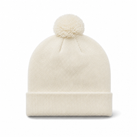 1124 POM POM BEANIE thumbnail 11 ecru back