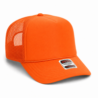 Ottocap 39165 High Crown Foam trucker with rope thumbnail 163 neon orange angle