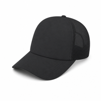 Rapper Flex High Crown Trucker Cap with Mesh Panels thumbnail 111 black angle