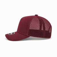 Ottocap 32285 A-Frame 5-Panel Mesh Back Trucker Hat thumbnail 43 maroon left