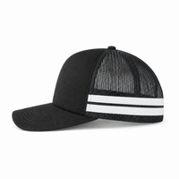 Flex Stripe A Frame High Profile Trucker Cap thumbnail 19 charcoal black white left