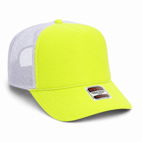 Ottocap 39165 High Crown Foam trucker with rope thumbnail 187 yellow neon yellow white angle