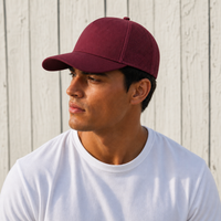 Ottocap 32285 A-Frame 5-Panel Mesh Back Trucker Hat thumbnail 47 maroon moodboard