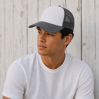 Rapper Flex High Crown Trucker Cap with Mesh Panels thumbnail 38 charcoal moodboard