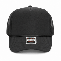 Ottocap 39165 High Crown Foam trucker with rope thumbnail 45 charcoal black front