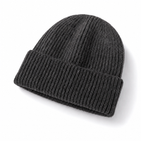 Premium Lambswool Flex Beanie with Cuff – Ultra Soft & Warm thumbnail 94 charcoal angle