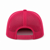 Urban Flex Structured Trucker Cap with Breathable Mesh & Pre-Curved Visor thumbnail 5 hot pink back