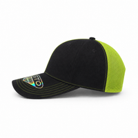 GTO 112 Trucker Hat with Ventilated Comfort and Adjustable Fit thumbnail 4 black lime left