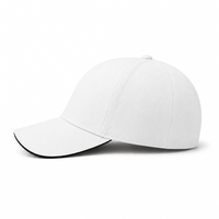 A Frame Sandwich Flex Cap with Premium Cotton and Adjustable Snapback thumbnail 20 white black left