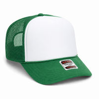 Ottocap 39165 High Crown Foam trucker with rope thumbnail 115 kelly white kelly angle