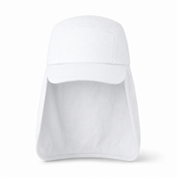 7504 Flex Cotton Legionnaire Caps with Adjustable Velcro Strap thumbnail 18 white front