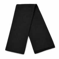 Premium Acrylic Knit Scarf in Black and Navy thumbnail 3 black front