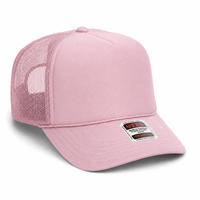 Ottocap 39165 High Crown Foam trucker with rope thumbnail 24 soft pink angle