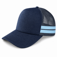 Flex Stripe A Frame High Profile Trucker Cap thumbnail 46 navy sky angle