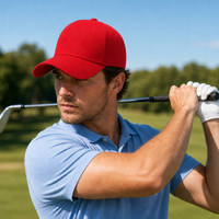 A Frame Flex Cap with Adjustable Snapback and Premium Cotton thumbnail 100 red moodboard